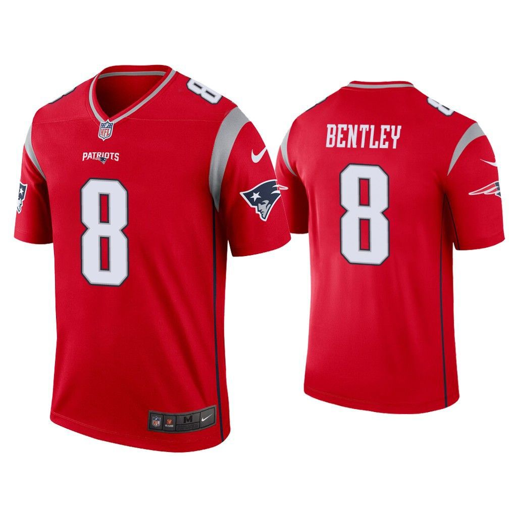 Men New England Patriots #8 Ja Whaun Bentley Nike Red Inverted Legend NFL Jersey